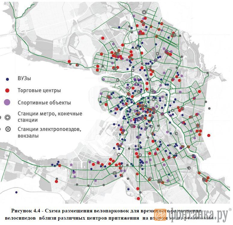 Велодорожки в спб схема Велодорожки в спб схема
