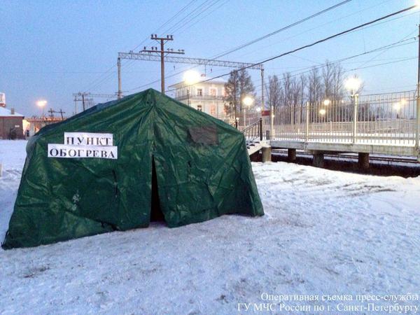 В Петербурге открыты дополнительные пункты обогрева граждан