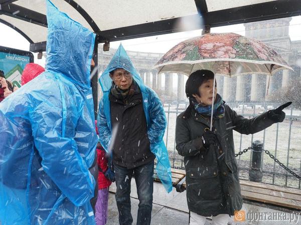 Апрельский снег в Петербурге