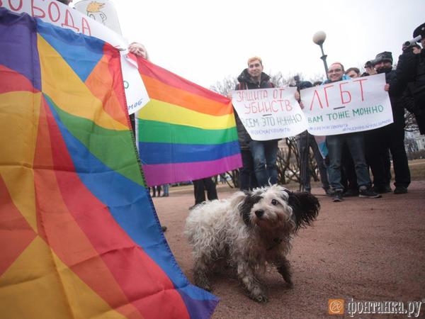 ЛГБТ-активисты на Марсовом призвали защитить их от убийств