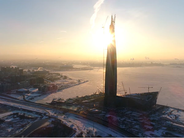 Как выглядит самый северный небоскреб Европы в мороз