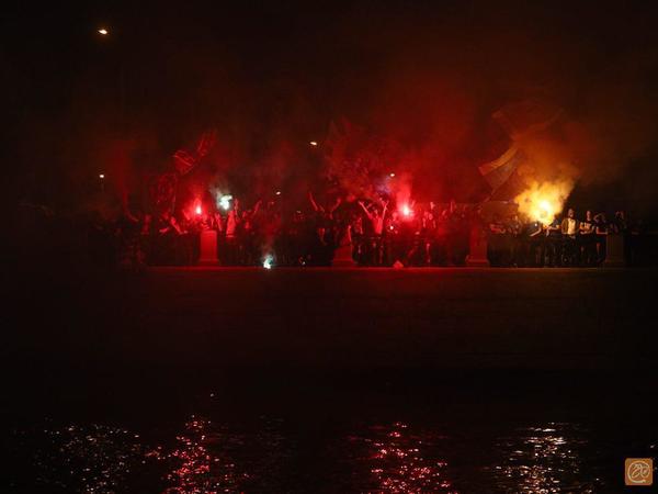 Фанаты «Зенита» зажгли после разгрома минского «Динамо»